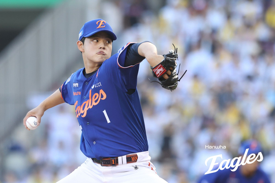 10일 잠실 LG전에서 맹활약한 한화 문동주. 사진 한화 이글스