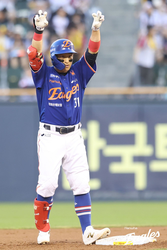 10일 잠실 LG전에서 맹활약한 한화 손아섭. 사진 한화 이글스