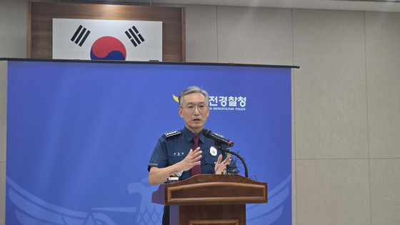 12일 오전 육종명 대전서부경찰서장이 대전 교제살인 사건 수사 결과를 설명하고 있다. 신진호 기자