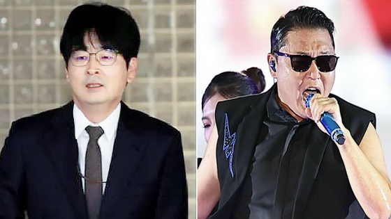 탁현민 국회의장 행사기획 자문관·가수 싸이. 연합뉴스·뉴스1