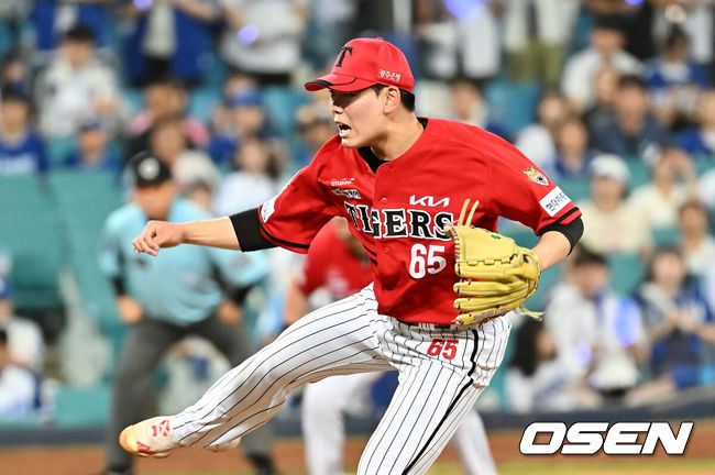 [OSEN=대구, 이석우 기자] KIA 타이거즈 성영탁 034 2025.08.13 / foto0307@osen.co.kr