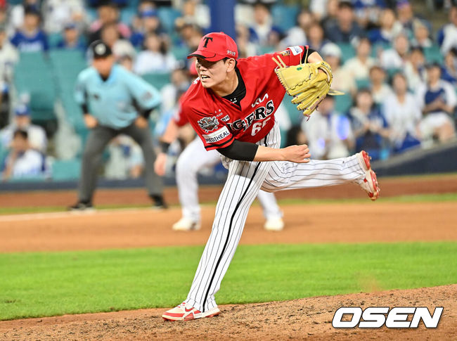 [OSEN=대구, 이석우 기자] KIA 타이거즈 성영탁 035 2025.08.13 / foto0307@osen.co.kr