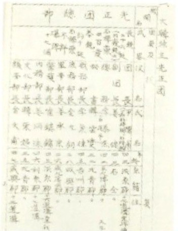 1924년 2월 15일에 관동청 경무국이 작성해 일본 외무성 아세아국에 올린 보고서. 제목은 '임시보 제71호'로 만주 장백현 지역 독립군 중 대한독립광정단과 광복지단 조직표를 비롯해 관련 인물에 대한 내용이 담겨 있다. 독립기념관.