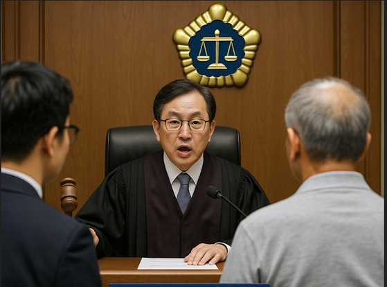 재판 이미지. 챗GPT 생성 이미지