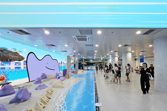 부산 지하철 2호선에 설치된 포켓몬 포토존. 사진 부산교통공사