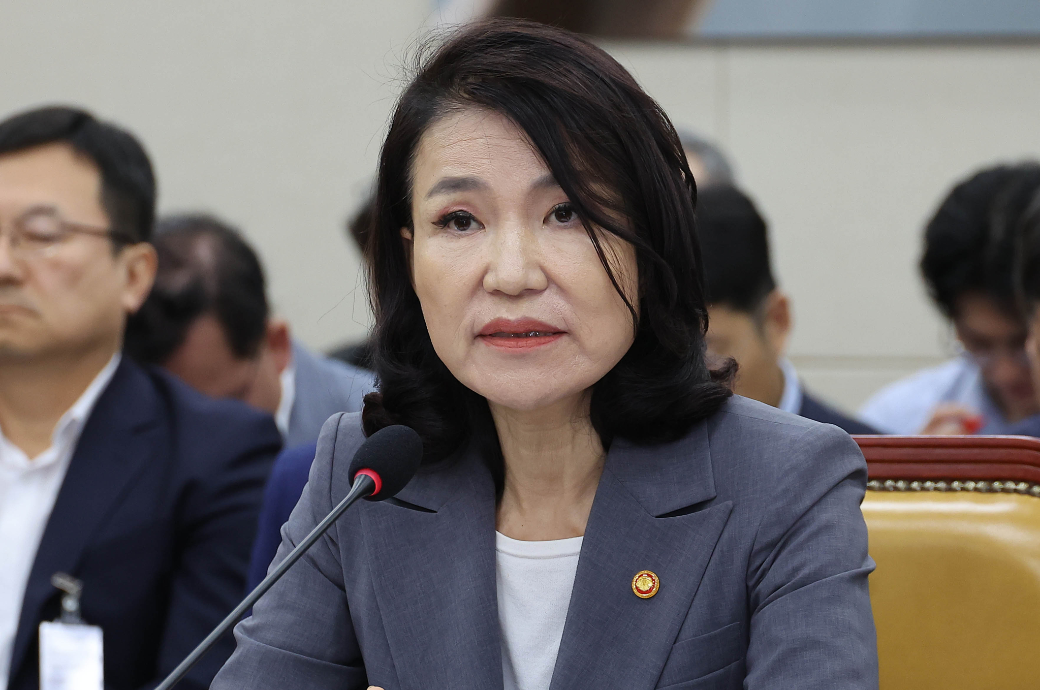 이진숙 방송통신위원장이 20일 서울 여의도 국회에서 열린 과학기술정보방송통신위원회 전체회의에 참석했다. 임현동 기자