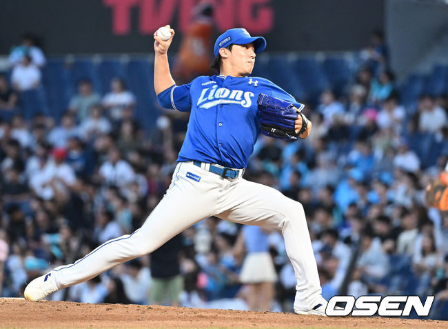 [OSEN=창원, 이석우 기자] 삼성 라이온즈 원태인 074 2025.08.20 / foto0307@osen.co.kr