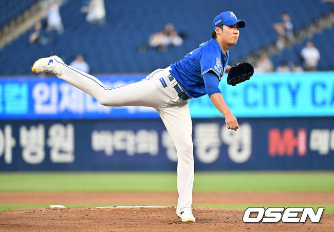[OSEN=창원, 이석우 기자] 삼성 라이온즈 원태인 084 2025.08.20 / foto0307@osen.co.kr