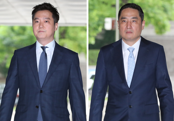 20일 공직선거법 위반(허위사실 공표) 혐의로 기소된 강용석 변호사(오른쪽)와 김세의 가로세로연구소 대표가 1심에서 유죄를 선고 받았다. 뉴스1