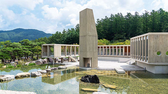 안동 병산서원을 현대적으로 재해석한 ‘선곡서원’. 승효상 건축가가 설계했다.