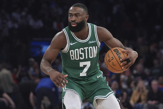 미국프로농구(NBA) 보스턴 셀틱스 간판스타 제일런 브라운. AP=연합뉴스