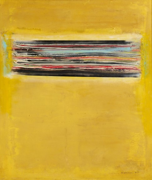 김창열, 제사,1966, 캔버스에 유화 물감, 162x137cm, 국립현대미술관 소장. 사진 국립현대미술관