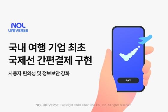 놀유니버스가 국내 여행기업 최초로 국제선 항공권에 간편결제 시스템을 도입한다. 사진 놀유니버스