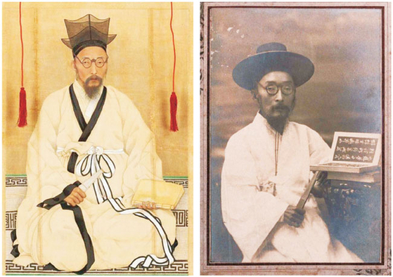황현 선생의 초상화(왼쪽)와 사진. 사진 국립문화유산연구원 제공