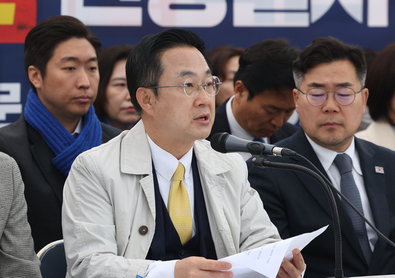 발언하는 박성준 원내수석부대표. 연합뉴스