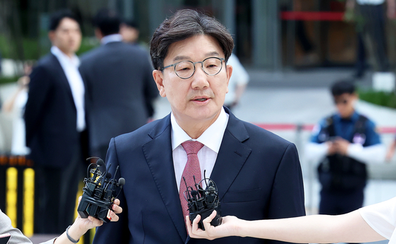 권성동 국민의힘 의원이 27일 오전 김건희특검팀에 출석하고 있다. 장진영 기자