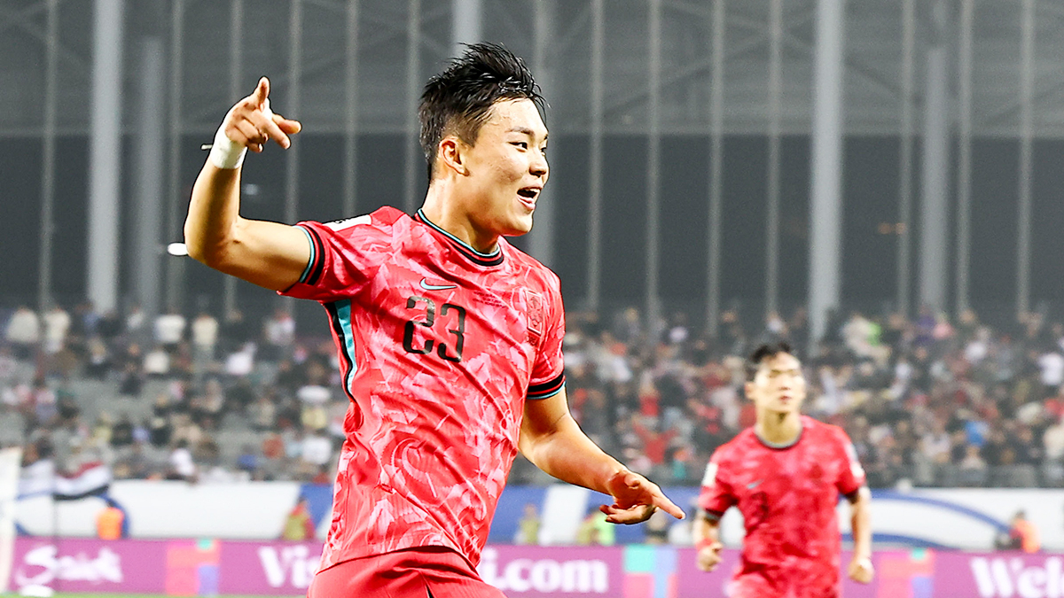 축구대표팀 주전 공격수 오현규. 김종호 기자 
