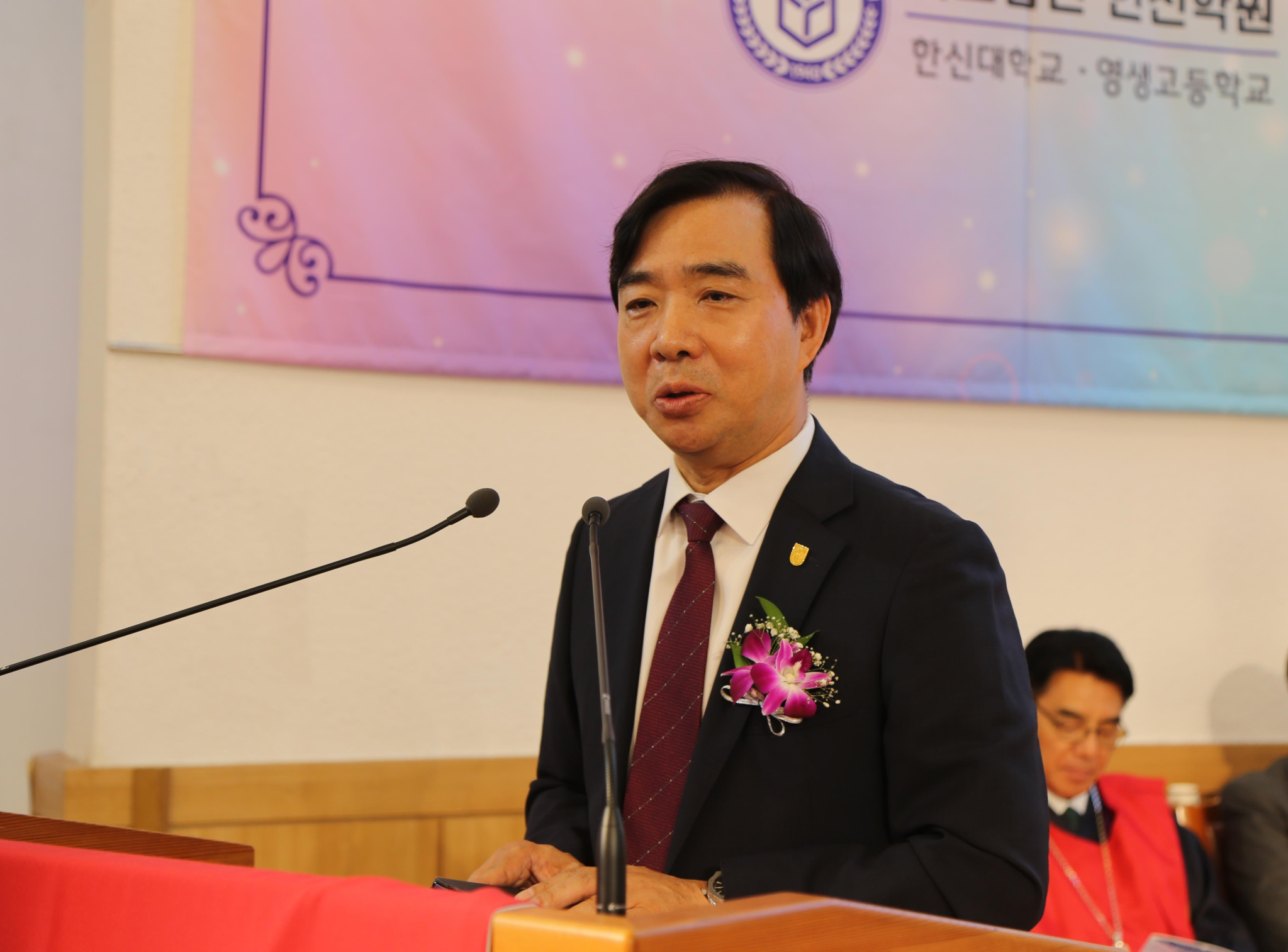 ▲강성영 총장이 인사말을 전하고 있다.