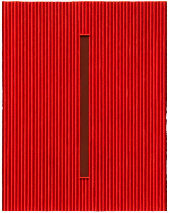 박서보, 묘법 No. 220715, 2022, 샘터 화랑. 사진 키아프 제공