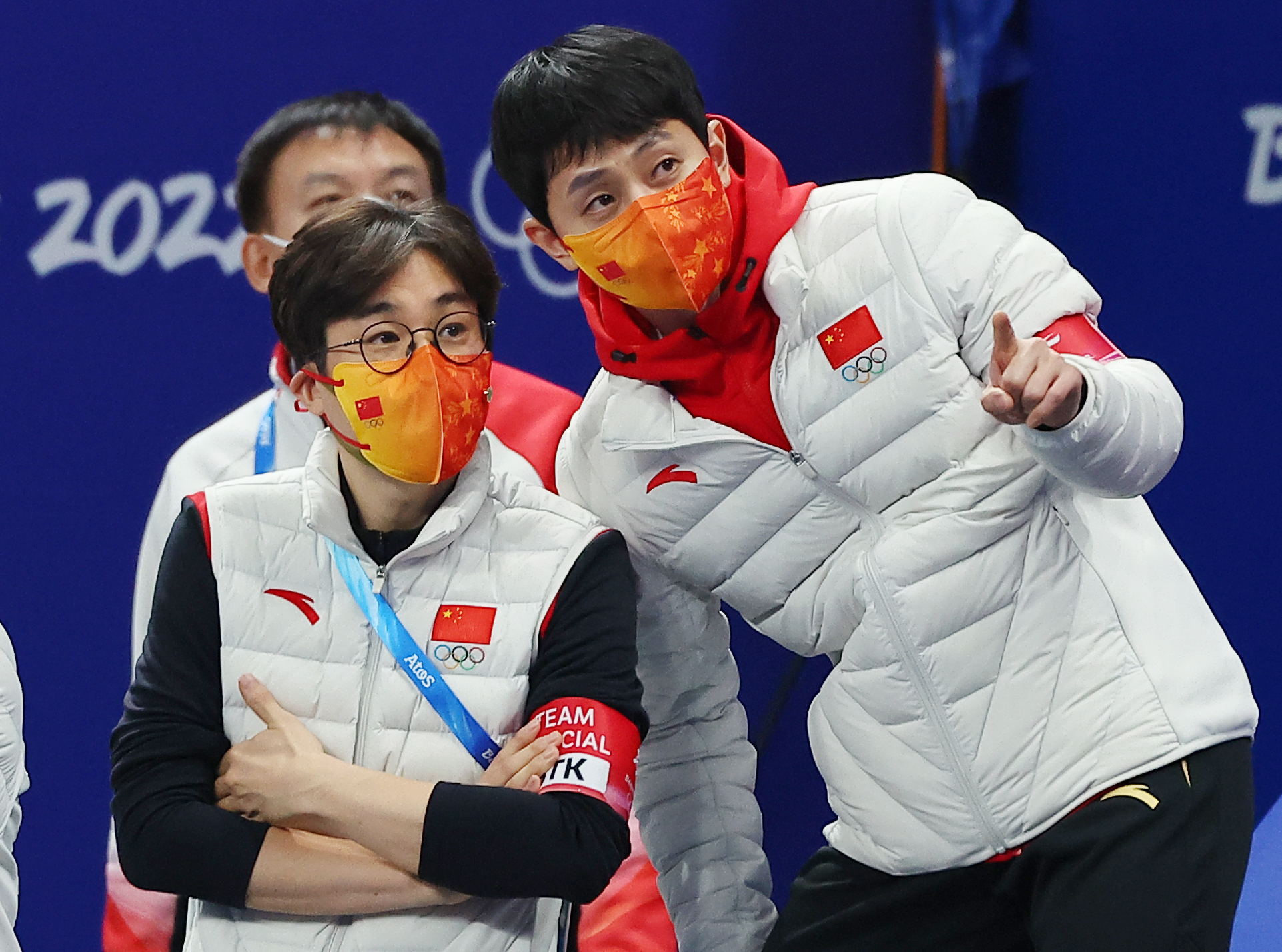 베이징 동계올림픽 당시 중국 대표팀을 이끌었던 김선태 감독과 안현수(러시아명 빅토르 안) 기술코치. [연합뉴스]