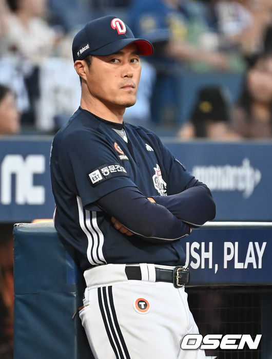 [OSEN=창원, 이석우 기자] 두산 베어스 조성환 감독 대행 070 2025.09.05 / foto0307@osen.co.kr