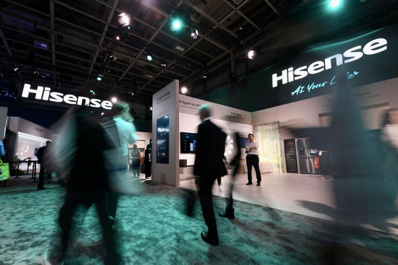 9월 5일 독일 '베를린 국제가전박람회'에서 촬영된 하이센스(海信·Hisense) 전시 구역. 신화통신