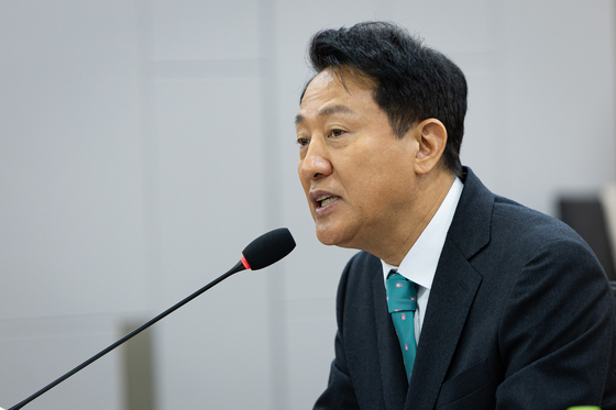 오세훈 서울시장이 22일 서울 여의도 국회 의원회관에서 열린 신속통합기획 무엇을 바꾸었는가? '내일이 더 기대되는 서울' 토론회에 참석해 축사하고 있다. 뉴스1