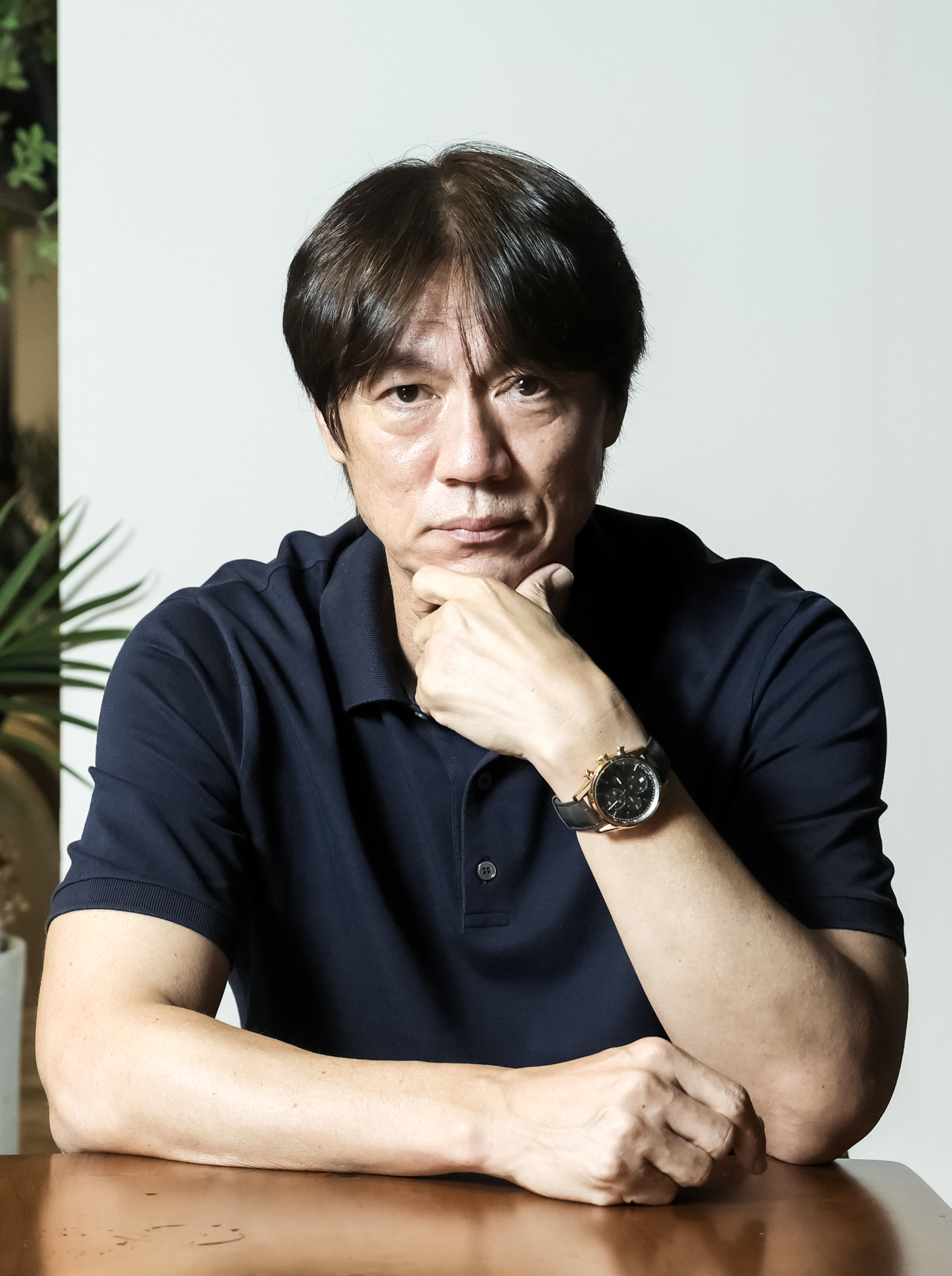 내년 북중미 월드컵을 준비 중인 홍명보 축구대표팀 감독. 강정현 기자