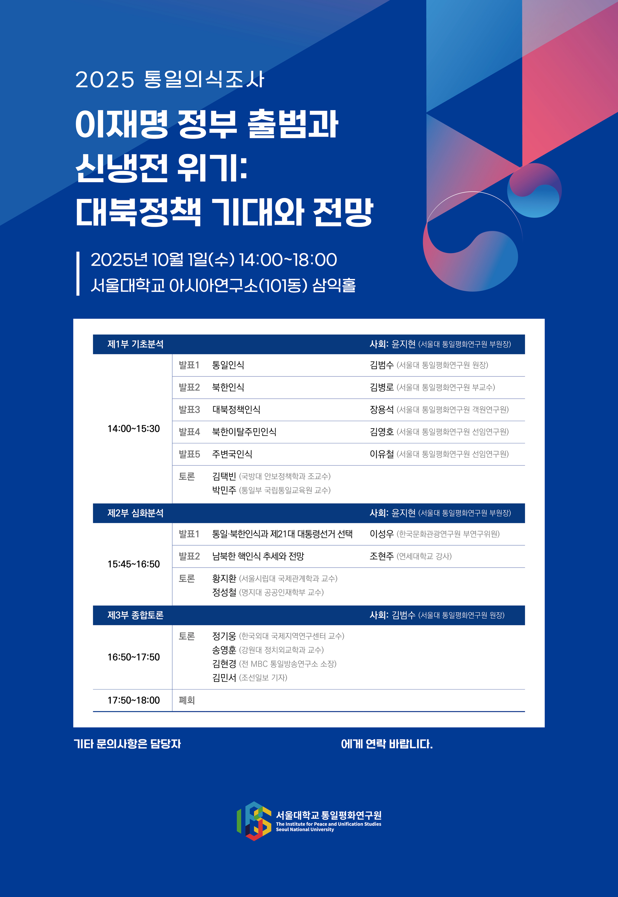 2025 통일의식조사 포스터