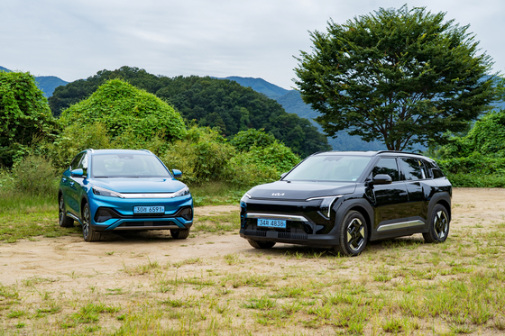 BYD 아토3(왼쪽)와 기아 EV3. 