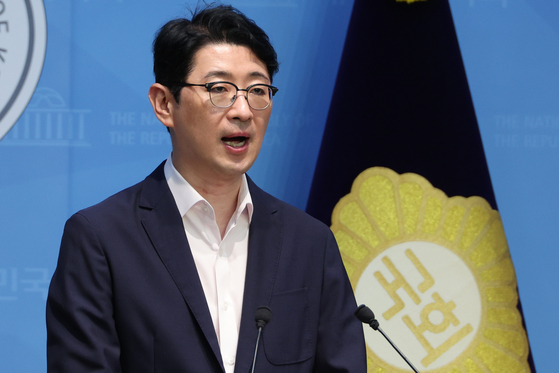 주진우 국민의힘 의원이 지난 8월 13일 서울 여의도 국회 소통관에서 '특혜사면 방지법' 발의 기자회견을 하고 있다. 연합뉴스