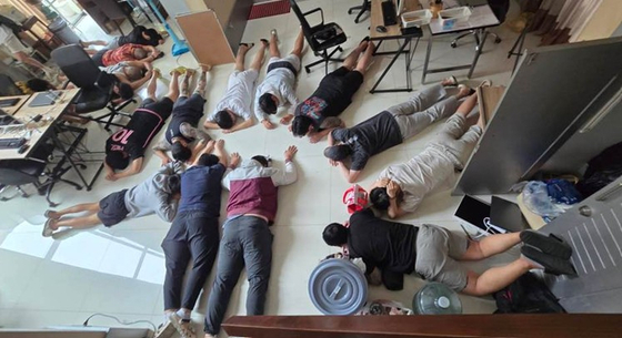 태국 파타야 로맨스스캠 조직원 검거 현장. 연합뉴스