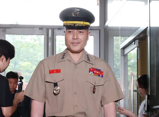 박정훈 해병대 수사단장(대령)이 21일 국방부 조사본부차장 직무대리로 보직 이동할 예정이다. 연합뉴스 