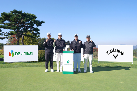 영건스 매치플레이서 우승을 놓고 다툴 안해천과 손제이, 유민혁, 박건웅(왼쪽부터). 사진 크라우닝