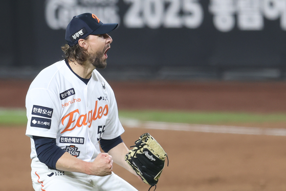 30일 KS 4차전에서 호투한 한화 와이스. 사진 한화 이글스