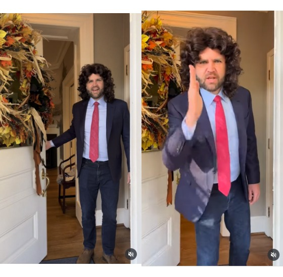 J D 밴스 부통령이 자신의 소셜미디어계정에 올린 영상의 한 장면. 틱톡 캡처