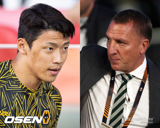 [사진] 황희찬과 로저스 감독 ⓒGettyimages(무단전재 및 재배포 금지)