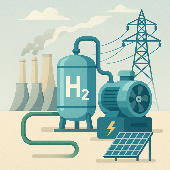 청정 수소 발전. 챗GPT 이미지 생성