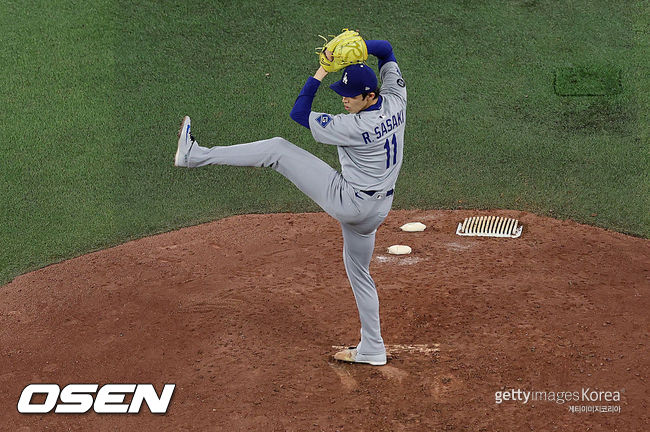 [사진] 다저스 사사키. ⓒGettyimages(무단전재 및 재배포 금지)
