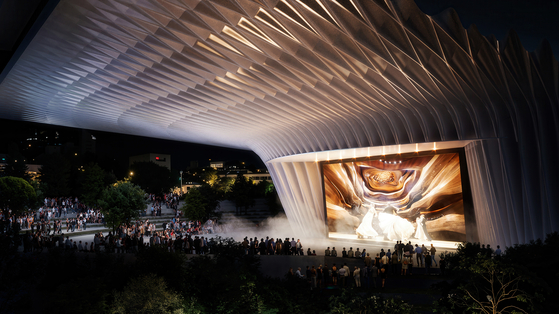 야외공연장의 대형 스크린을 통해 밖에서도 공연을 볼 수 있다.  사진 서울시 