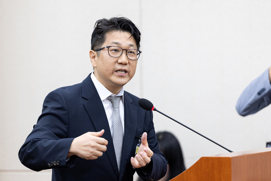 지난 10월 국회 기후에너지환경노동위원회의 고용노동부 국정감사에 출석한 문지석 검사. 뉴스1