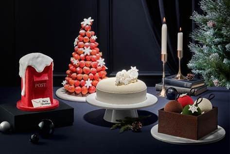 파라다이스 호텔앤리조트가 선보인 크리스마스 한정 5종 케이크. 파라다이스 호텔앤리조트 제공