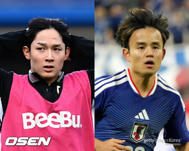 [사진] 양민혁과 구보 ⓒGettyimages(무단전재 및 재배포 금지)