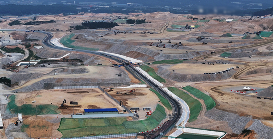 공사가 진행 중인 경기도 용인시 처인구 원삼면 용인반도체클러스터 부지 모습. 연합뉴스