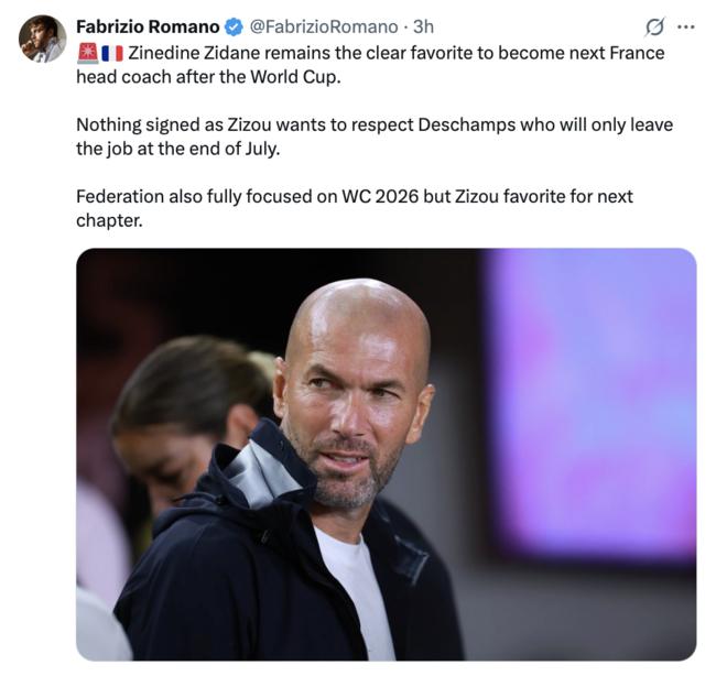 [사진] 지단 감독 / 로마노 소셜 미디어 계정