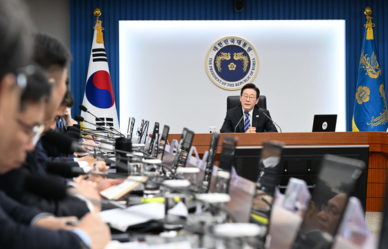 이재명 대통령이 지난 13일 수석보좌관회의에에서 발언하고 있다. 대통령실사진기자단