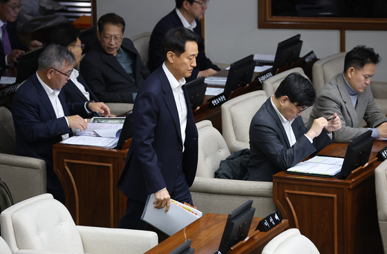 오세훈 서울시장이 20일 서울 중구 서울시의회에서 열린 제333회 정례회 제3차 본회의에 참석하고 있다. [연합뉴스]