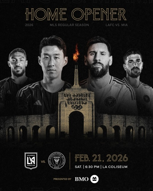 손흥민과 메시가 전면에 배치된 LAFC의 내년 MLS 개막전 홍보 이미지. 사진 LAFC 인스타그램