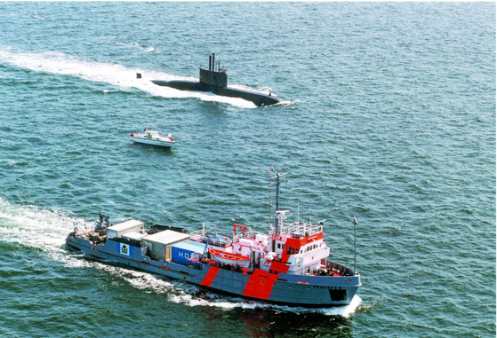 시운전 중인 장보고함. 해군