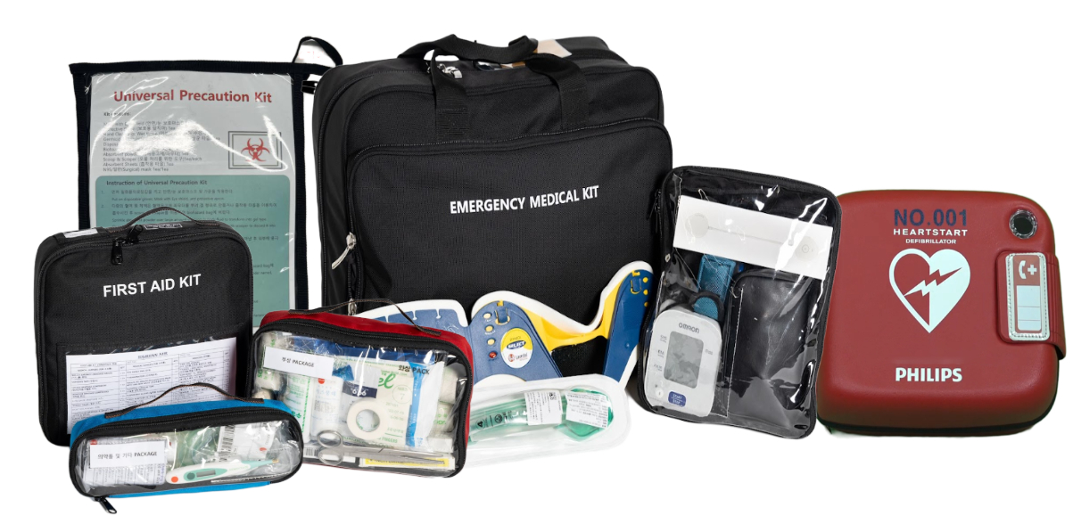  ▲대한항공은 운항 중 발생하는 다양한 응급 의료 상황에 대비해 기내 의료기기를 탑재하고 있다.